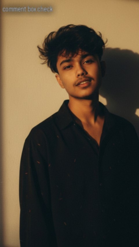 A Retro Portrait in Shadows and Wind"