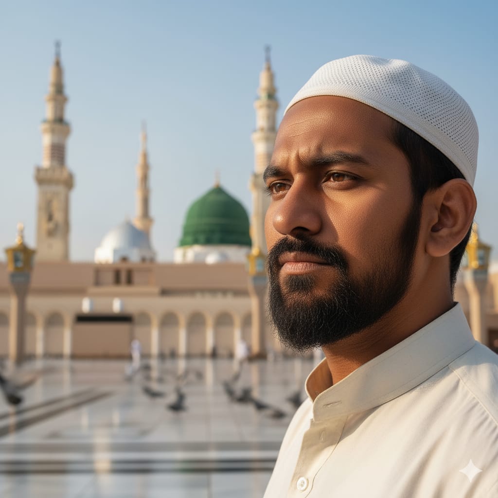A Soulful Portrait at Madina Mosque"