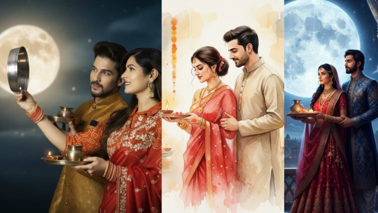 Karwa Chauth Ai Image Prompt For Couple | Gemini Prompt