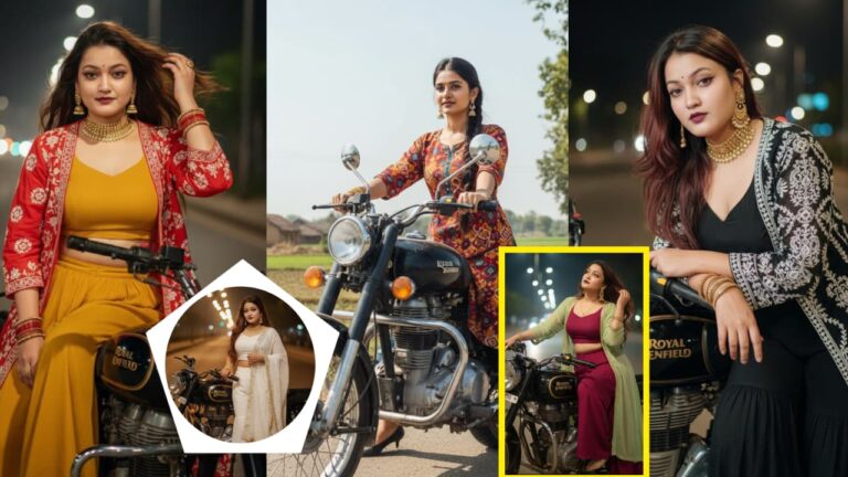 Royal Enfield Bullet Lover Ai Photo Prompt For Girl | Gemini AI Image Prompt