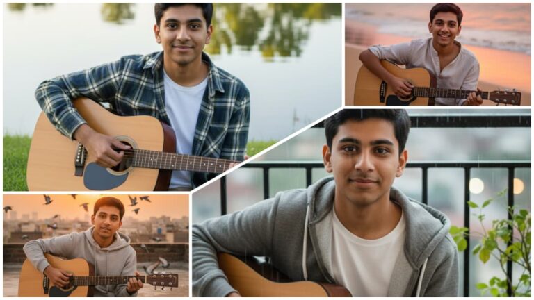 Boy Ai Photo Editing Prompt With Playing Guitar | 10 Free Gemini AI Photo Editor Prompts Copy Paste For Boys