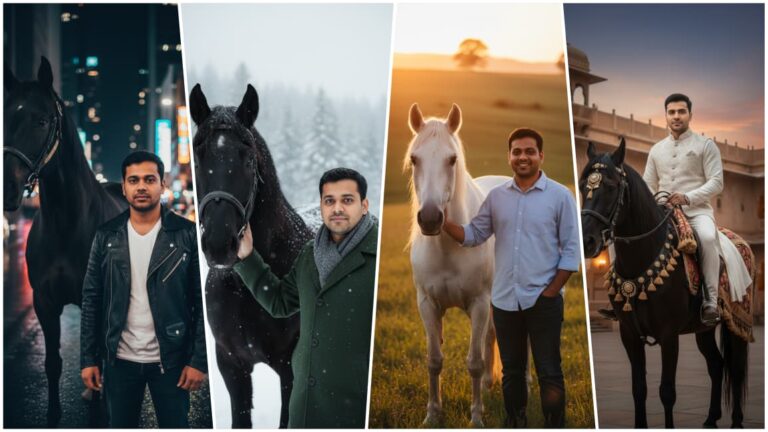 Boy Riding Horse Retro Style Gemini Prompt 2025 | Gemini Ai Photo Prompt Copy Paste Trending Boy