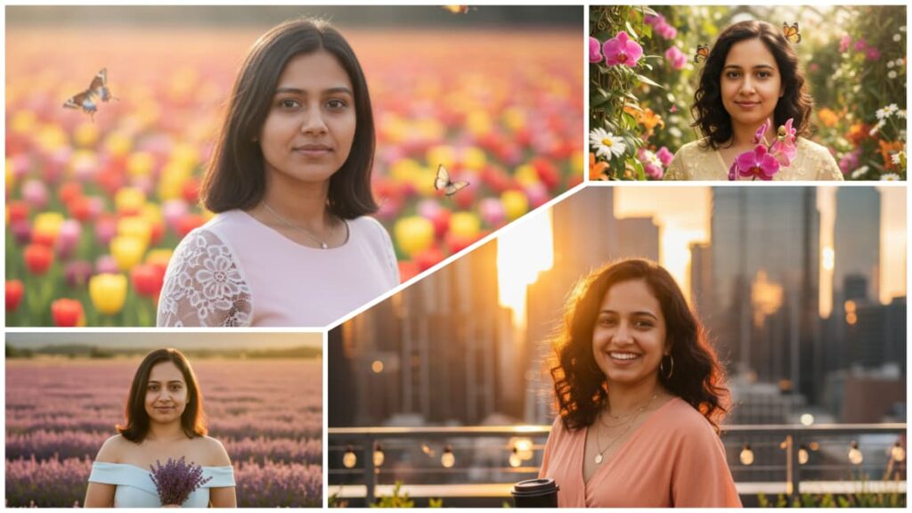 Gemini AI Photo Prompt Copy Paste Saree Look Girl | 15 Google Gemini Trending AI Prompts For Girl