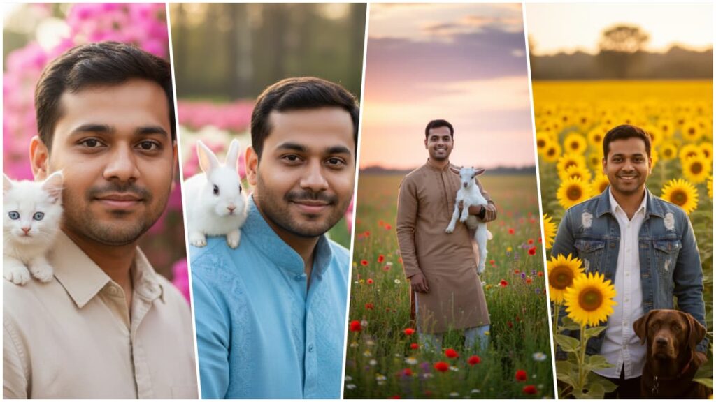 Silent Connection Between Humans and Animals For Boy | 15 Cute And Handsome Stylish Boy Ai Prompt