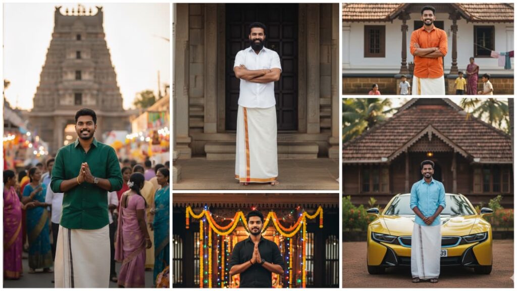 South Look Ai Prompt for Gemini | Ai Photo Prompt South Lungi For Men & Boy