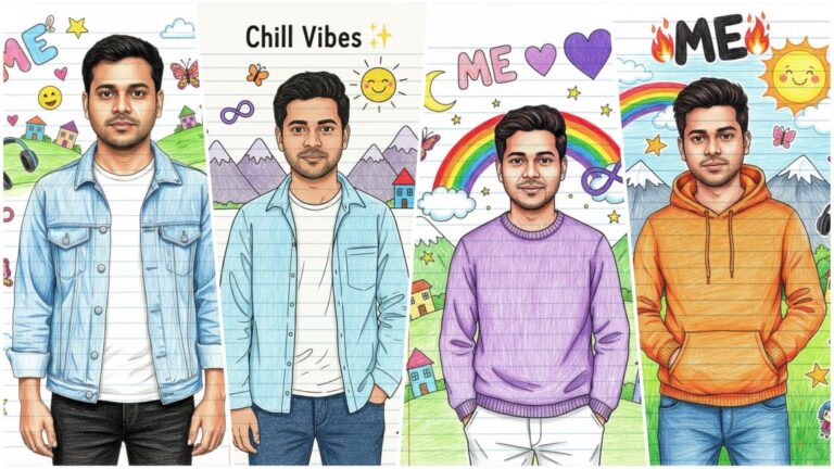 12 Best Doodle Drawing Ai Image Prompt For Boys | Gemini AI Photo Prompt Copy Paste Trending Boy Instagram 2025