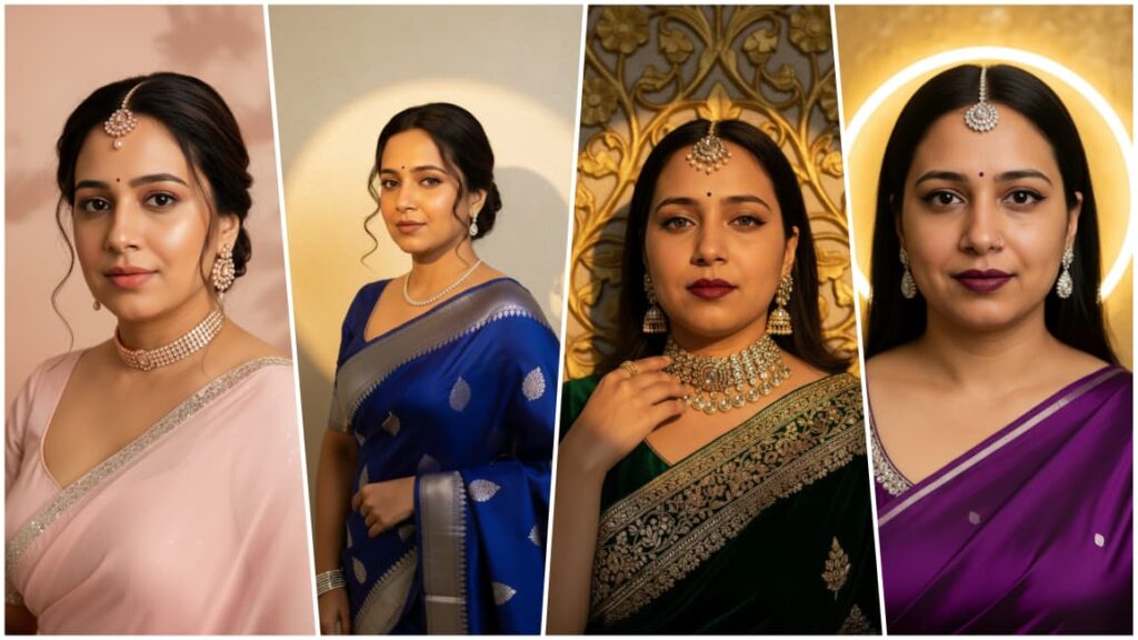 Gemini AI Photo Prompt Copy Paste Saree For Girl | Google Gemini Ai Saree Viral Photo Editing 2025