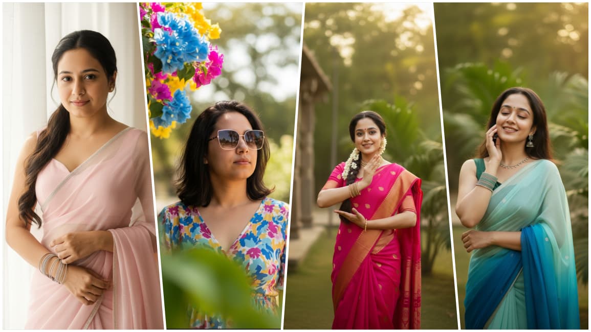 Gemini Prompts for Women And Girls Retro Saree AI | 10 Google Gemini