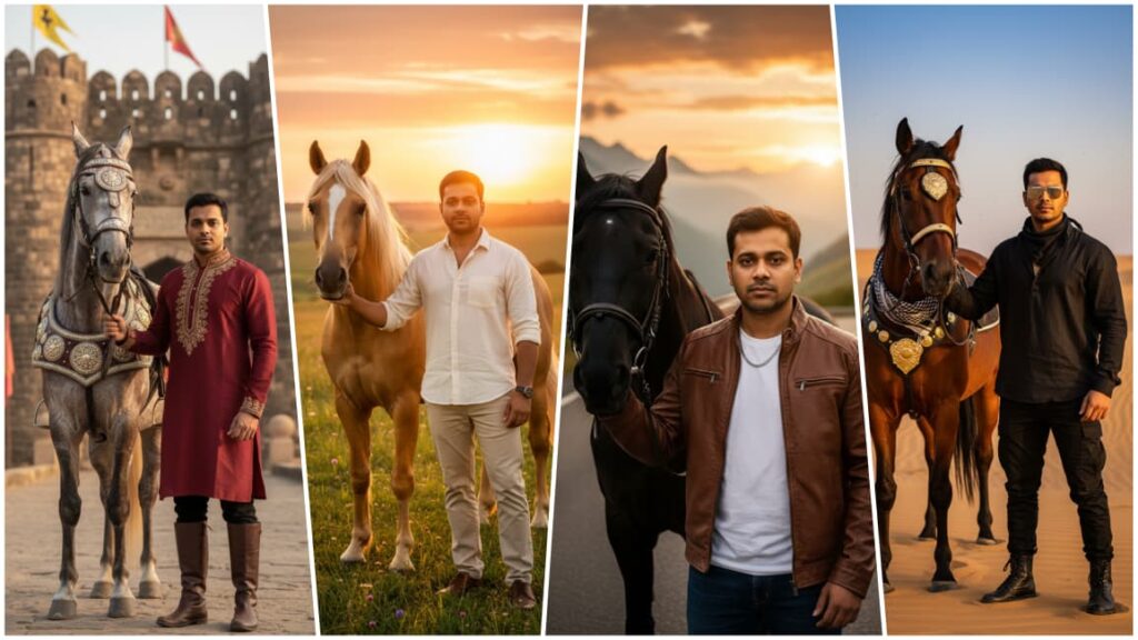 Google Gemini Boys Natural Ai Photo Editing Prompts With Real Horse 2025