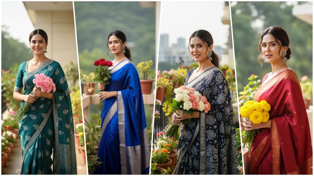 10 Viral 4K HD AI Saree Prompts for Stylish Girls