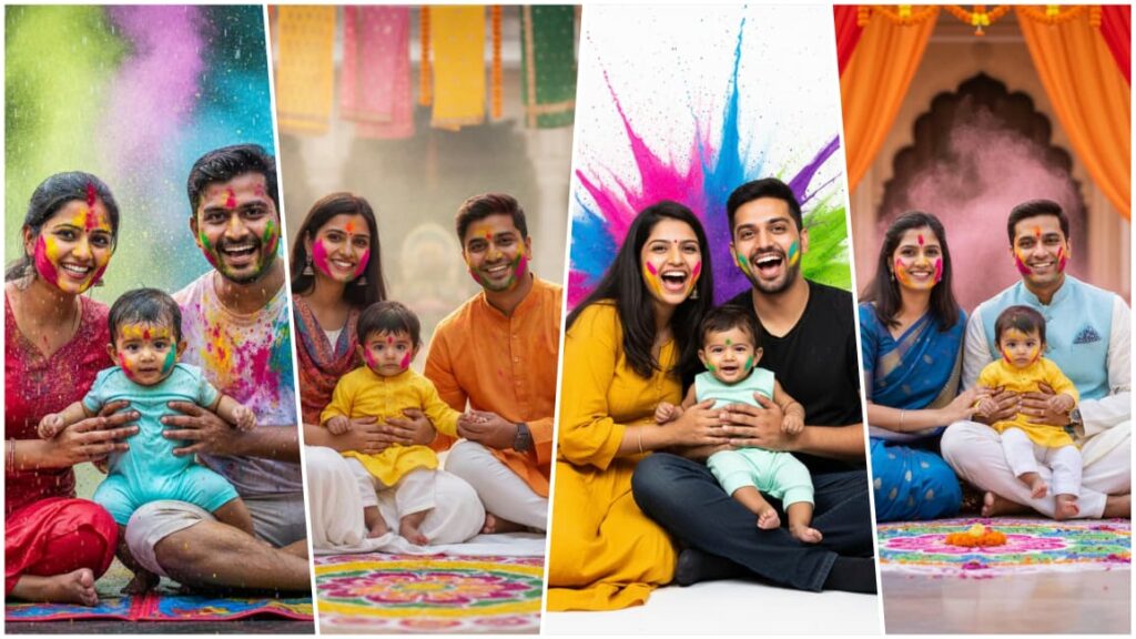 Best Holi Prompts For Cute Family 2026
