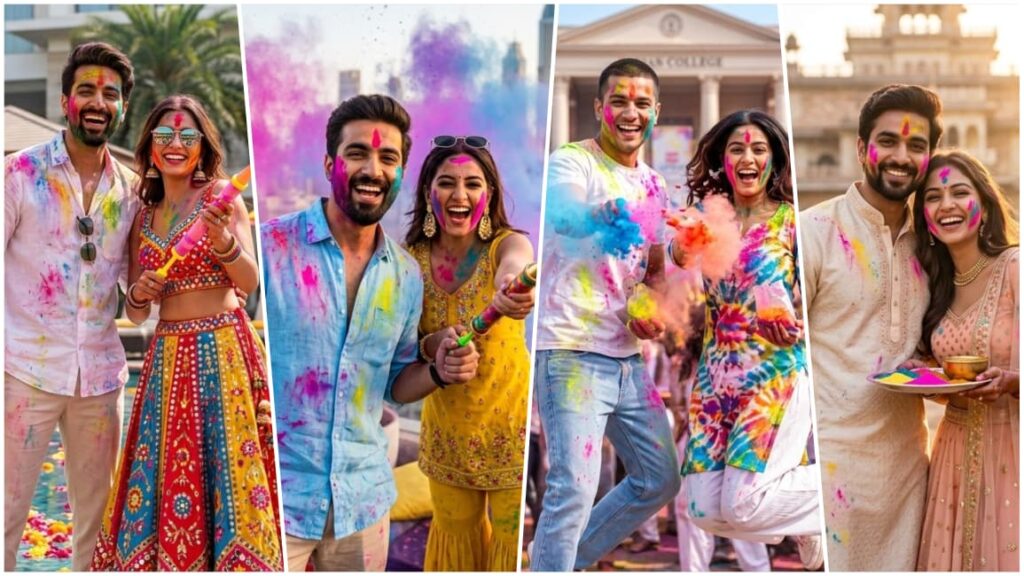 Best Holi Prompts For Cute Family