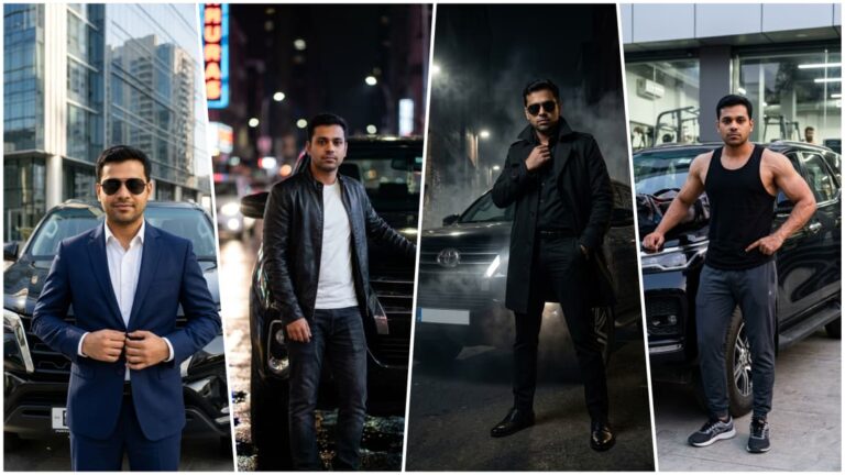 Boy With Black Fortuner Ai Prompt 2026