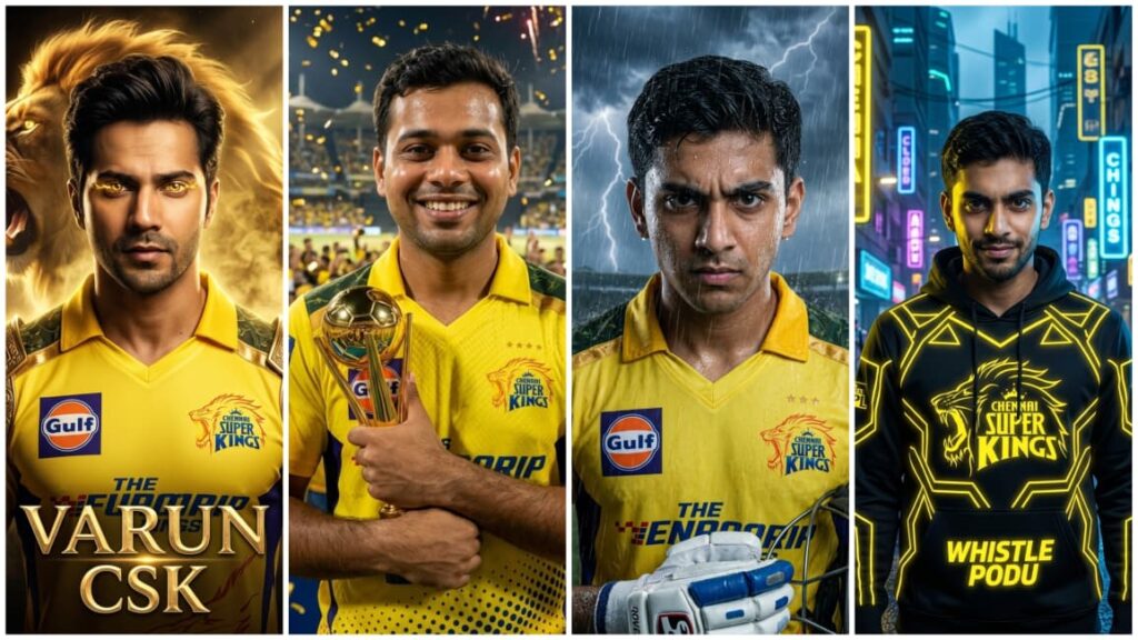 CSK IPL Cricket Teams AI Photo Editing Prompt