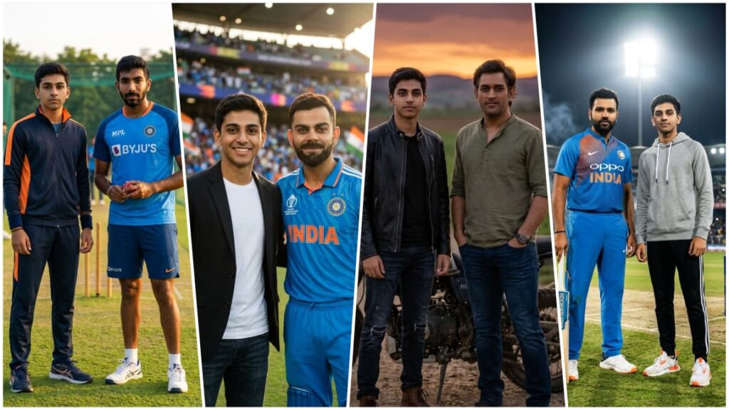 Photo With Famous Indian Cricketer Ai Prompt