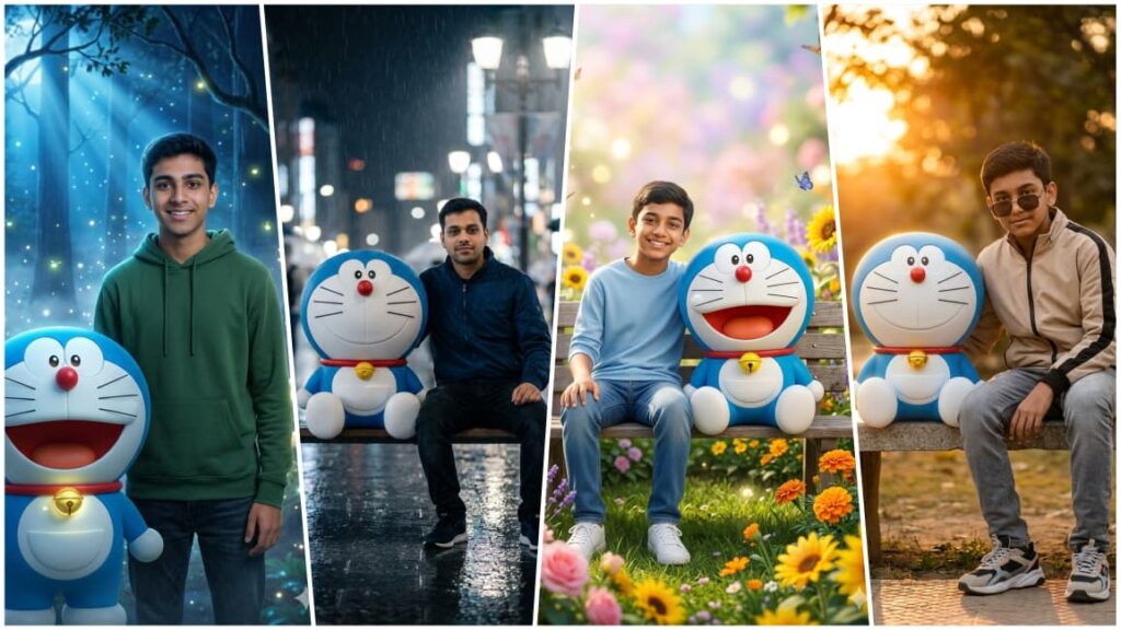 Viral Doraemon Photo Editing Prompts Nano Banana