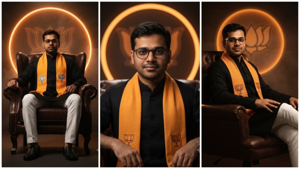 BJP Royal Political Portrait AI Prompts