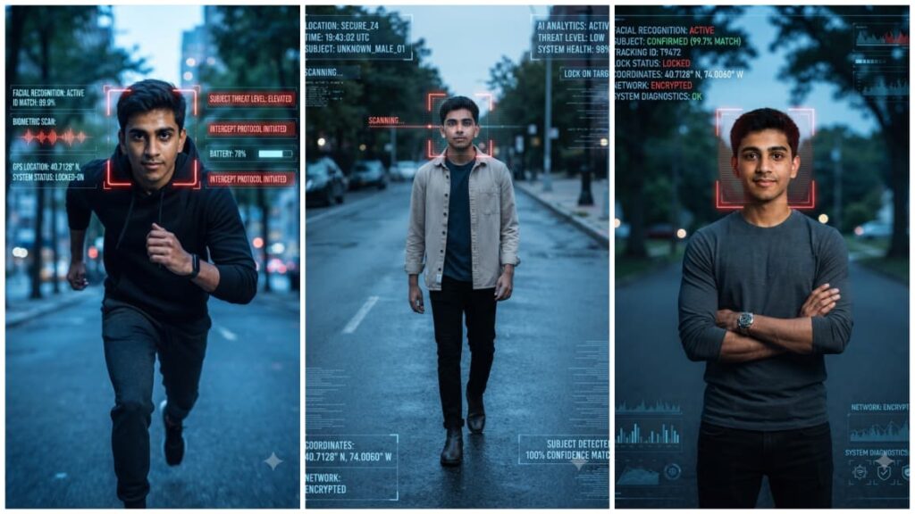 CCTV Tracking AI Photo Prompt For Boy