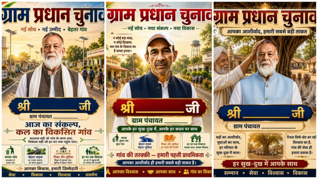 Gram Pradhan Ai Poster Photo Prompt 2026
