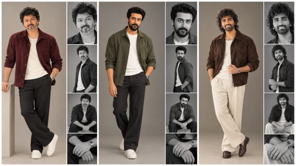 Cinematic Men Fashion Studio Portraits Style