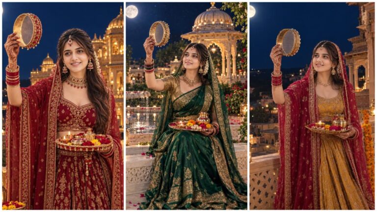 Karwa Chauth Night Look Ai Photo Prompt 2026