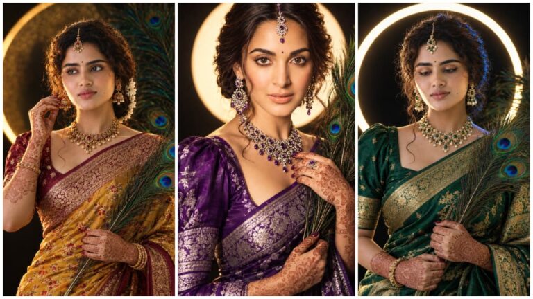 Royal Indian Beauty in Banarasi Saree Prompts
